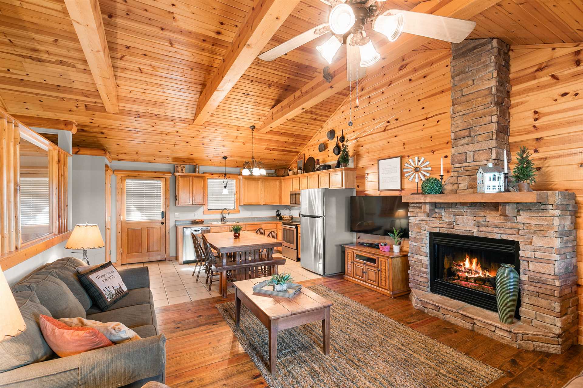 This 12 bedroom cabin is made up of three side-by-side four-