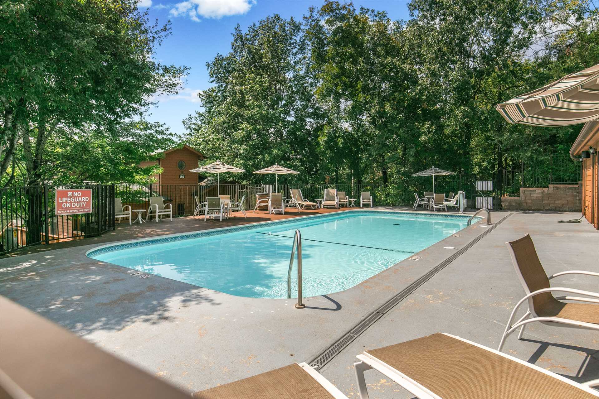 This is the 3rd pool, the overlook pool and is usually very 